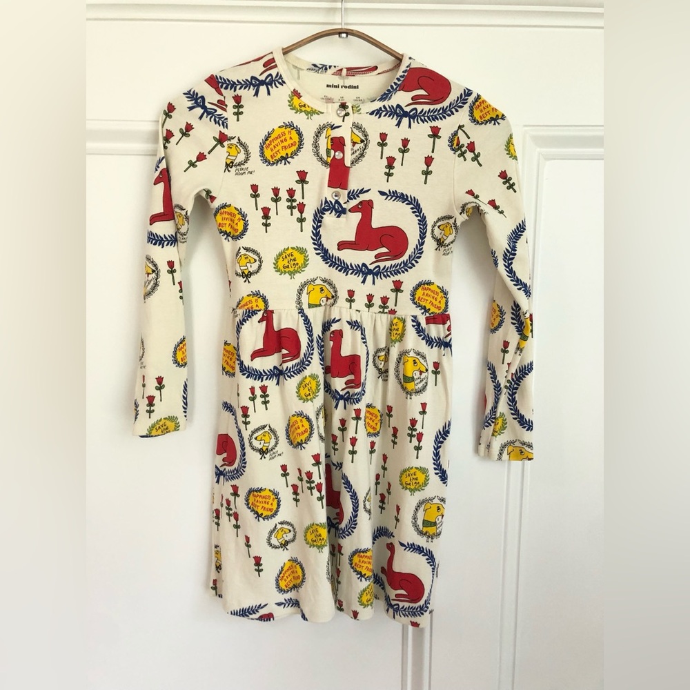 Mini Rodini Sighthound dog dress 128/134